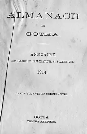 illustration de Almanach de Gotha