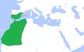 L'empire Almoravide en 1120.