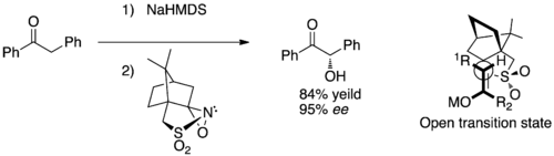 Hydroxylation d'oxaziridine asymmetrique.