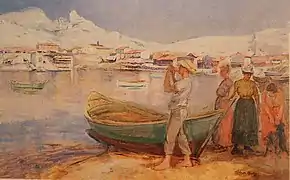 Le port des Goudes, par Alphonse Moutte (1910).
