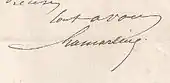 signature d'Alphonse de Lamartine