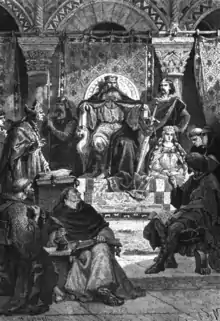 Charlemagne présidant l'Académie palatine
