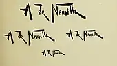 signature d'Alphonse de Neuville