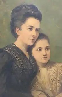 Détail du portrait de Marie-Catherine Debrousse et sa fille, (1895)