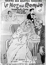 Le Nez qui remue, comédie de Maurice Soulié et Henry de Gorsse, affiche de Misti (1901).