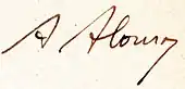 signature d'Amado Alonso