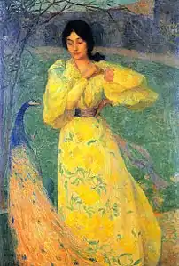 Jeune Femme au paon (1895), Paris, musée des Arts décoratifs.