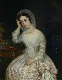 Jeune femme à la marguerite, non daté