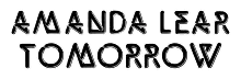 Logo. Des lettres noires forment les mots Amanda Lear Tomorrow.
