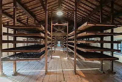 Amarone grapes drying racks at Tenuta Santa Maria by Gaetano Bertani - Negrar Verona Italy