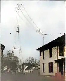 Antenne de station de d'amateurs de TSF bande des 160 mètres en 1922.