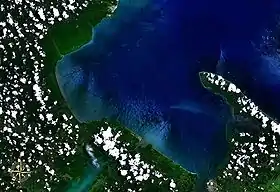 Image satellite de la baie d'Amatique.