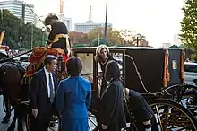 Caroline Kennedy arrivant au palais impérial de Tokyo.