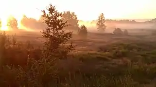 L'aube sur la RNR.