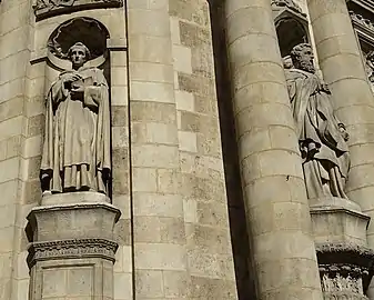 Ambroise et Augustin (1865), façade de l'église Notre-Dame de Bordeaux.