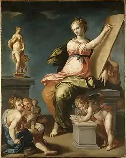 Allegorie de la Peinture et de la Sculpture, Ambroise Dubois (1543-1614, Fontainebleau).