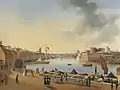 Vue du port de Brest prise du parc aux vivres (1821, Paris, Chambre de commerce et d'industrie).