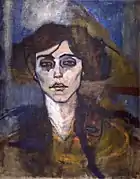 Amedeo Modigliani, 1907, Portrait de Maude Abrantes, huile sur toile, 81 x 54 cm.