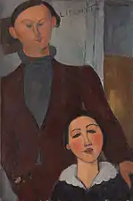 Amedeo Modigliani,Portrait de Jacques et Berthe Lipchitz (1917)