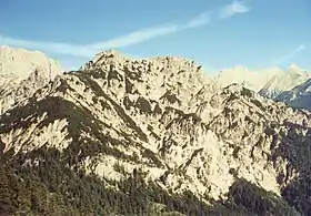 Vue de l'Ameisnockenkopf et du Gernhorn depuis le Hundshorn.