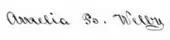 signature d'Amelia B. Coppuck Welby