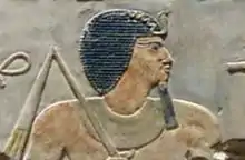 portrait en couleur d'un roi égyptien