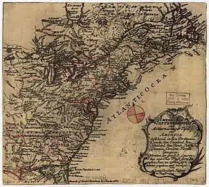 America septentrionalis ou partie septentrionale de l'Amérique (1764, Bibliothèque du Congrès).