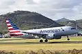 Un Airbus 319 d'American Airlines vient de décoller de l'Aéroport international d'Hewanorra