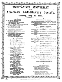Programme du 29e anniversaire de l'American Anti-Slavery Society
