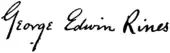 signature de George Edwin Rines