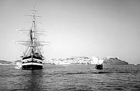 Amerigo Vespucci & bireme Ivlia, l'île d'Elbe 1991.