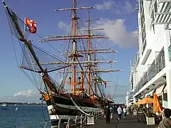 L' Amerigo Vespucci à Auckland, Nouvelle-Zélande, novembre 2002