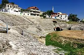 Vue intérieure des vestiges de l'amphithéâtre