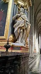 Chapelle du Pilier vert, statue de saint Louis.