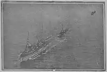Le croiseur cuirassé Amiral Aube en 1915
