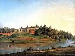 Vue du domaine de Tsaritsine, huile sur toile. Musée d'architecture Chtchoussev à Moscou