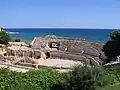 Vue avec la Méditerranée à l'arrière.