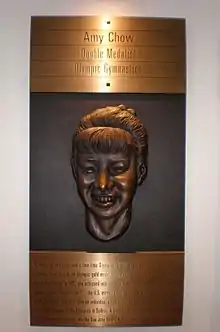 Description de l'image Amy Chow plaque, SJ Sports Hall of Fame.JPG.