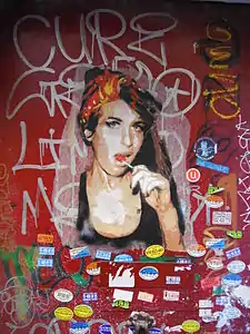 Amy Winehouse, rue Mozart, Barcelone (Espagne) 2011