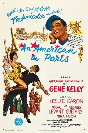 Description de l'image An American in Paris (1951 film poster).jpg.