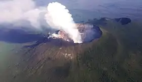 Vue aérienne du Nyiragongo en 2014.