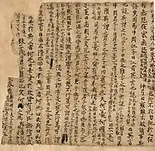 Les Entretiens de Confucius. Manuscrit de Dunhuang