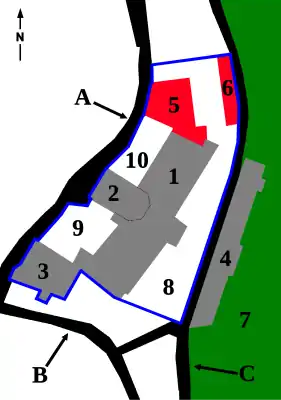 Plan de l'ancien-hôpital de Thiers.