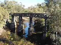 Ancien pont ferroviaire sur la Murrumbidgee à Gundagai.