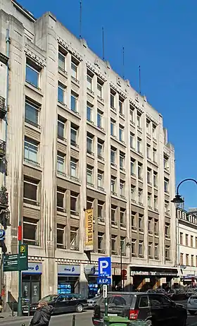 Siège de la Banque agricole de Belgique à Bruxelles (Art déco, Henri Wildenblanck)