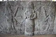 Ancienne Assyrie. Bassin en basalte pour l'eau du temple d'Assur, règne du roi Sennachérib, 704-681 av. Musée de Pergame, Berlin