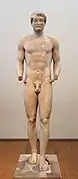 Kouros d'Aristodikos. Marbre de Paros, H. 1,96 cm. 510-500. MNArch Athènes.