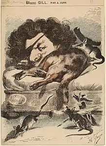 Autre caricature d'André Gill (Le Monde pour rire, 13 novembre 1869).