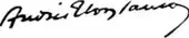 signature d'Andrés Eloy Blanco (homme politique)
