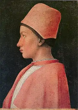 Francesco Gonzague, frère de Louis III, cardinal à l'âge de 16 ansMantegna, tableau,1461